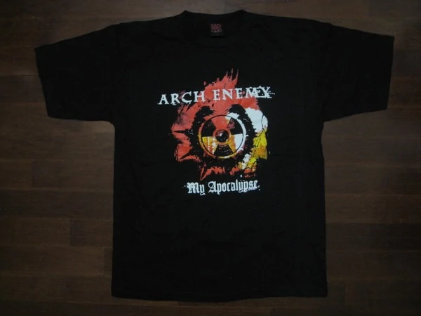 ARCH ENEMY- My Apocalypse Biohazard Symbol Blood Splattered Logo T-Shirt
